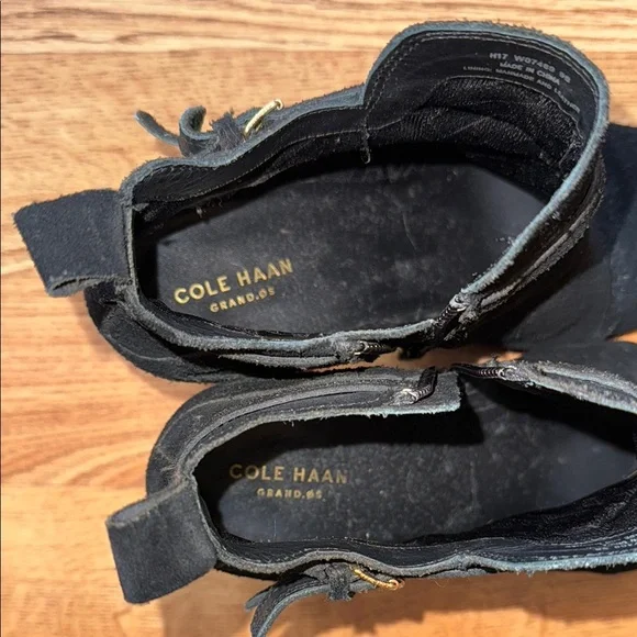 Cole Haan Black Suede Ankle Booties - Picture 2 of 6